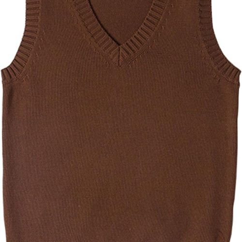 Cotton Knit Uniform Sweater Vest