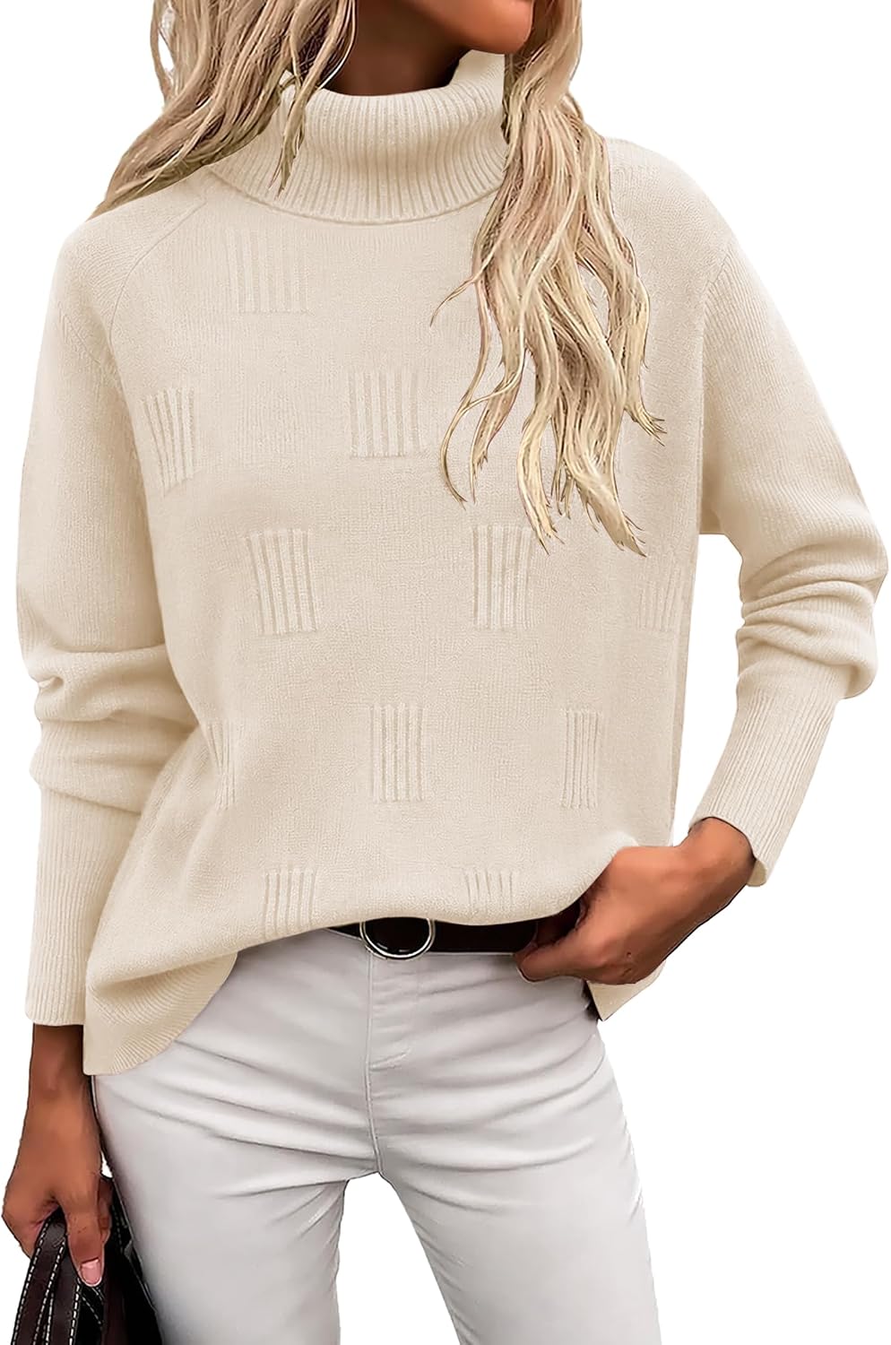 Viscose Blend Turtleneck Sweater