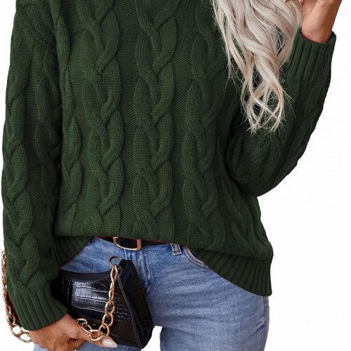 Cable Knit Turtleneck Sweater
