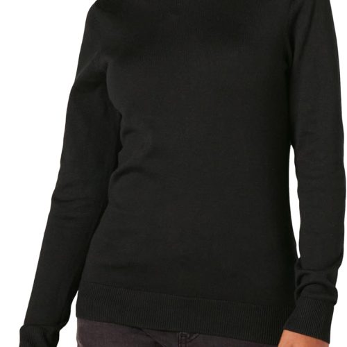 Cotton Blend Turtleneck Sweater