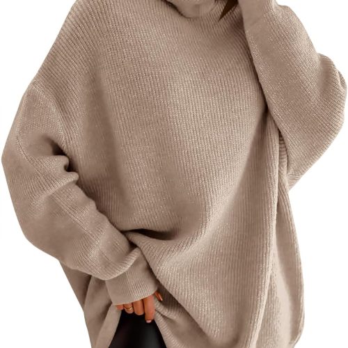 Cowl Neck Batwing Sleeve Sweater