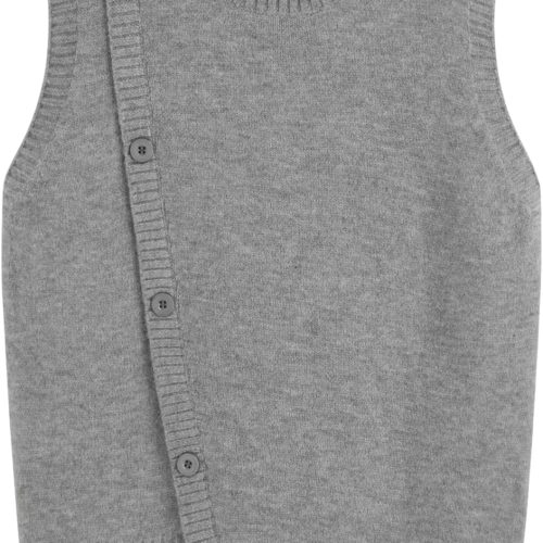 Wrap Front Crew Neck Sweater Vest