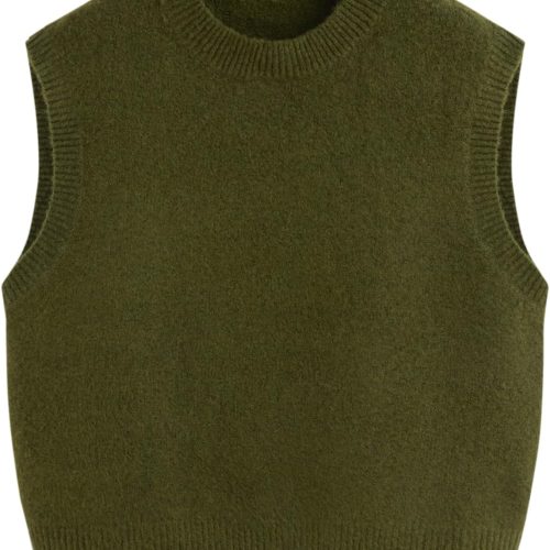 Relaxed Fit Sleeveless Layering Sweater Vest