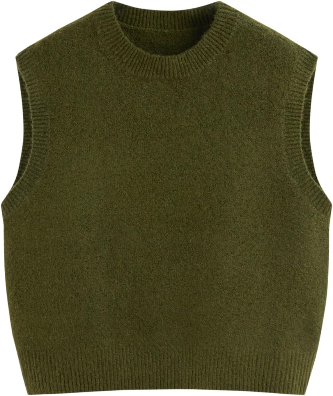 Relaxed Fit Sleeveless Layering Sweater Vest