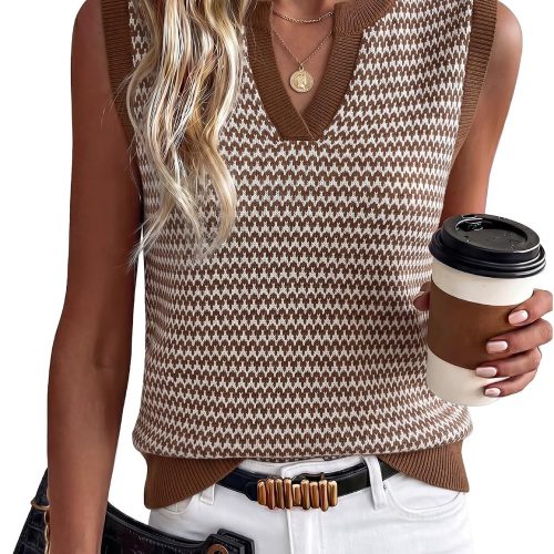 Cotton Polo V Neck Sweater Vest