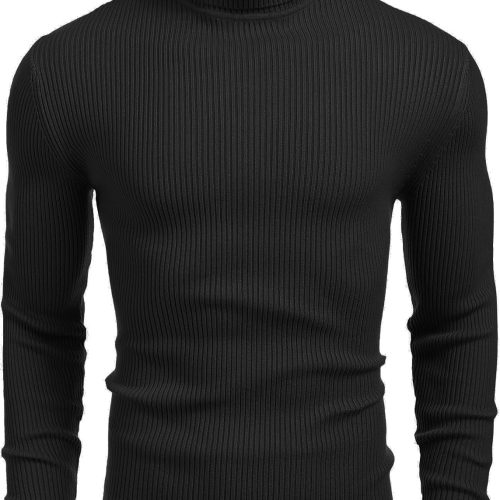 Slim Fit Thick Knit Turtleneck Sweater