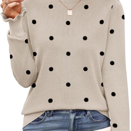 Ruffled Mock Neck Sweater