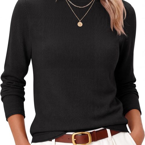 Wool Blend Turtleneck Sweater