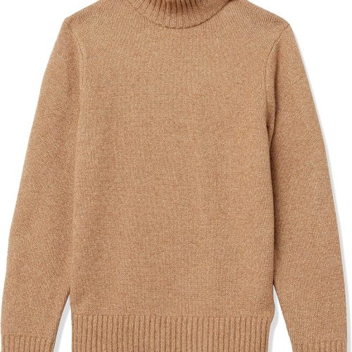 Cotton Blend Turtleneck Pullover
